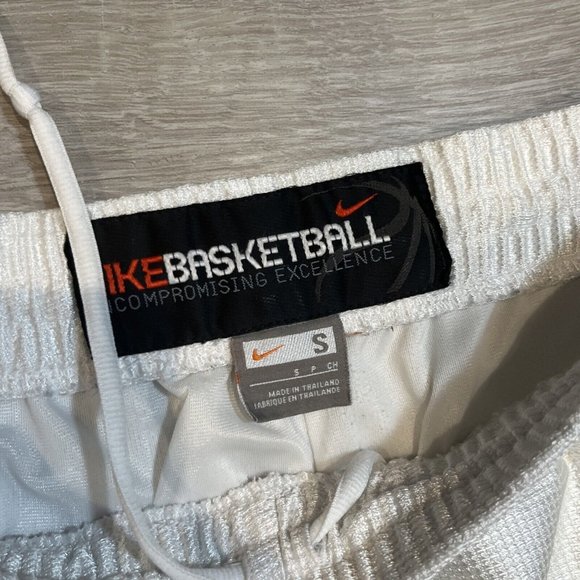 Vintage Rare Nike Basketball Dazzle Shorts Silky  Smooth White Small‎ - Picture 2 of 5